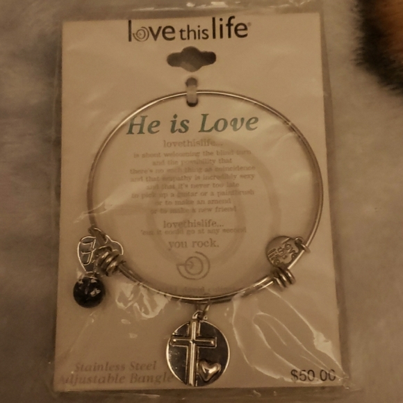 Stainless still adjustable bangle - Picture 1 of 5